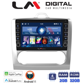 LM Digital - LM ZG4328 GPS Οθόνη OEM Multimedia Αυτοκινήτου για FORD FOCUS 2004>2012 (CarPlay/AndroidAuto/BT/GPS/WIFI/GPRS) electriclife