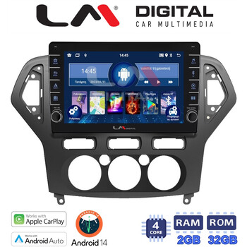 LM Digital - LM ZG4367A GPS Οθόνη OEM Multimedia Αυτοκινήτου για FORD MONDEO 2007 > 2010 (CarPlay/AndroidAuto/BT/GPS/WIFI/GPRS) electriclife