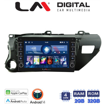 LM Digital - LM ZG4588 GPS Οθόνη OEM Multimedia Αυτοκινήτου για TOYOTA HILUX 2017>   (CarPlay/AndroidAuto/BT/GPS/WIFI/GPRS) electriclife