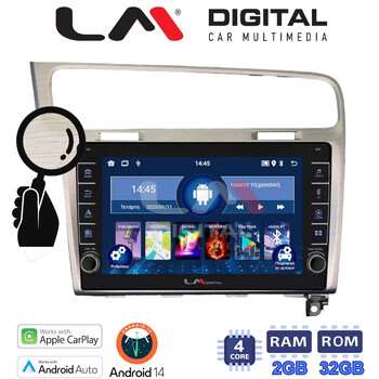 LM Digital - LM ZG4591 GPS Οθόνη OEM Multimedia Αυτοκινήτου για VW GOLF7 (CarPlay/AndroidAuto/BT/GPS/WIFI/GPRS) electriclife