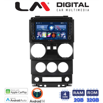 LM Digital - LM ZG4748 GPS Οθόνη OEM Multimedia Αυτοκινήτου για JEEP WRANGLER 2007 > 2011 (CarPlay/AndroidAuto/BT/GPS/WIFI/GPRS) electriclife