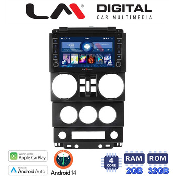 LM Digital - LM ZG4748B GPS Οθόνη OEM Multimedia Αυτοκινήτου για JEEP WRANGLER 2007 > 2011 (CarPlay/AndroidAuto/BT/GPS/WIFI/GPRS) electriclife