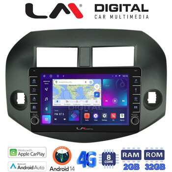 LM Digital - LM ZG8018B GPS Οθόνη OEM Multimedia Αυτοκινήτου για Toyota Rav4 2007 > 2012 (CarPlay/AndroidAuto/BT/GPS/WIFI/GPRS) electriclife