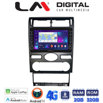 LM Digital - LM ZG8104 GPS Οθόνη OEM Multimedia Αυτοκινήτου για Ford Mondeo 2003 > 2006 (CarPlay/AndroidAuto/BT/GPS/WIFI/GPRS) electriclife