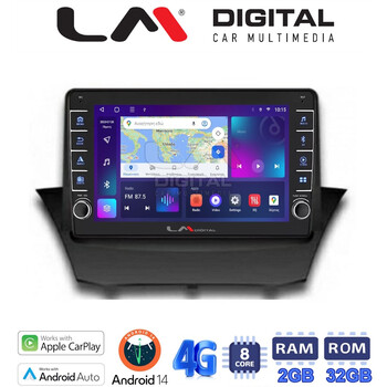 LM Digital - LM ZG8152 GPS Οθόνη OEM Multimedia Αυτοκινήτου για FORD FIESTA 2008>2017 (CarPlay/AndroidAuto/BT/GPS/WIFI/GPRS) electriclife