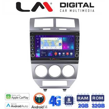 LM Digital - LM ZG8203 GPS Οθόνη OEM Multimedia Αυτοκινήτου για Dodge Caliber (CarPlay/AndroidAuto/BT/GPS/WIFI/GPRS) electriclife