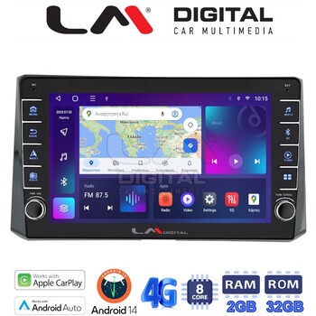 LM Digital - LM ZG8204 GPS Οθόνη OEM Multimedia Αυτοκινήτου για Toyota Corolla 2019> (CarPlay/AndroidAuto/BT/GPS/WIFI/GPRS) electriclife