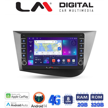 LM Digital - LM ZG8217 GPS Οθόνη OEM Multimedia Αυτοκινήτου για Seat Leon 2005>2012 (CarPlay/AndroidAuto/BT/GPS/WIFI/GPRS) electriclife