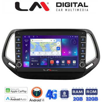 LM Digital - LM ZG8253 GPS Οθόνη OEM Multimedia Αυτοκινήτου για JEEP COMPASS 2017> (CarPlay/AndroidAuto/BT/GPS/WIFI/GPRS) electriclife