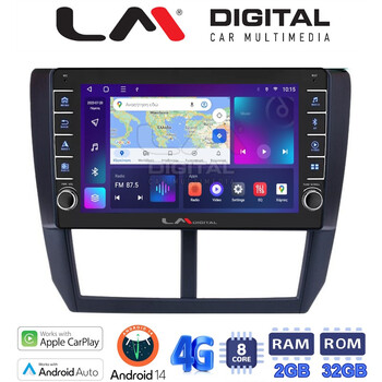LM Digital - LM ZG8272 GPS Οθόνη OEM Multimedia Αυτοκινήτου για SUBARU IMPREZA-FORESTER 2009>2012 (CarPlay/AndroidAuto/BT/GPS/WIFI/GPRS) electriclife