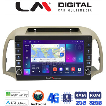 LM Digital - LM ZG8300 GPS Οθόνη OEM Multimedia Αυτοκινήτου για NISSAN MICRA 2002>2007 (CarPlay/AndroidAuto/BT/GPS/WIFI/GPRS) electriclife