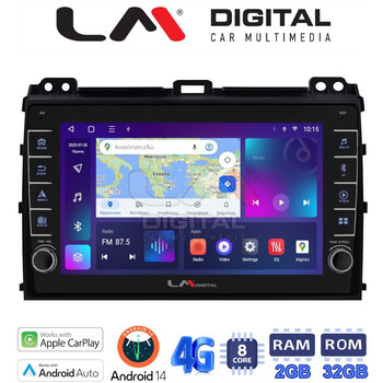 LM Digital - LM ZG8384 GPS Οθόνη OEM Multimedia Αυτοκινήτου για TOYOTA LANDCRUISER J100 2003>2009   (CarPlay/AndroidAuto/BT/GPS/WIFI/GPRS) electriclife