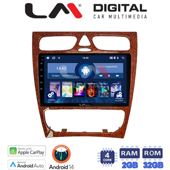 LM Digital - LM ZN4171W GPS Οθόνη OEM Multimedia Αυτοκινήτου για Mercedes C Class 1999 > 2004 (Προ Facelift) (CarPlay/AndroidAuto/BT/GPS/WIFI/GPRS) electriclife