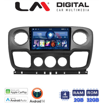 LM Digital - LM ZN4503 GPS Οθόνη OEM Multimedia Αυτοκινήτου για NISSAN NV400 2011 > 2020
OPEL Movano 2011> 2020
RENAULT Master III 2010 > 2019 (CarPlay/AndroidAuto/BT/GPS/WIFI/GPRS) electriclife