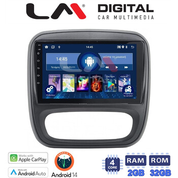 LM Digital - LM ZN4706 GPS Οθόνη OEM Multimedia Αυτοκινήτου για Opel Vivaro 2014 > 2020Renault Traffic 2014 > 2020Nissan NV300 2014 > 2020Fiat Talento 2014 > 2020Δείτε τί φίσα έχει το αυτοκίνητο πριν την αγορά της οθόνης. (CarPlay/AndroidA electriclife