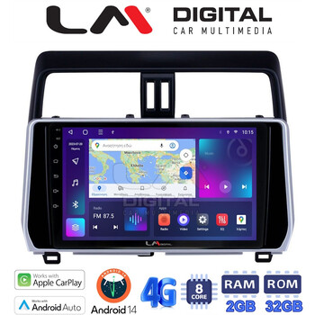 LM Digital - LM ZR8400 GPS Οθόνη OEM Multimedia Αυτοκινήτου για Toytota Land Cruiser 2019> (CarPlay/AndroidAuto/BT/GPS/WIFI/GPRS) electriclife