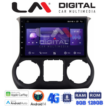 LM Digital - LM ZT8745B GPS Οθόνη OEM Multimedia Αυτοκινήτου για Jeep Wrangler 2011 > 2017 (CarPlay/AndroidAuto/BT/GPS/WIFI/GPRS) electriclife