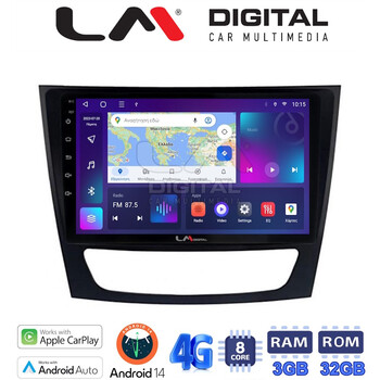 LM Digital - LM ZE8090 GPS Οθόνη OEM Multimedia Αυτοκινήτου για MERCEDES E class (W211)  (CarPlay/AndroidAuto/BT/GPS/WIFI/GPRS) electriclife