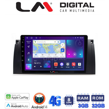 LM Digital - LM ZE8395 GPS Οθόνη OEM Multimedia Αυτοκινήτου για BMW S5-S7-X5 (E38-E39-E59) 1998 2003 (CarPlay/AndroidAuto/BT/GPS/WIFI/GPRS) electriclife