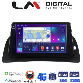 LM Digital - LM ZE8707 GPS Οθόνη OEM Multimedia Αυτοκινήτου για Renault Kangoo 2011 > 2021 (CarPlay/AndroidAuto/BT/GPS/WIFI/GPRS) electriclife
