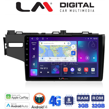 LM Digital - LM ZE8760 GPS Οθόνη OEM Multimedia Αυτοκινήτου για HONDA JAZZ 2013> (CarPlay/AndroidAuto/BT/GPS/WIFI/GPRS) electriclife