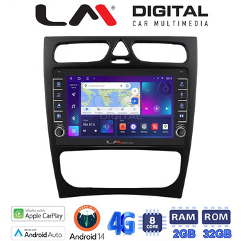 LM Digital - LM ZG8171 GPS Οθόνη OEM Multimedia Αυτοκινήτου για MERCEDES C (W203) - CLK (W208) (CarPlay/AndroidAuto/BT/GPS/WIFI/GPRS) electriclife