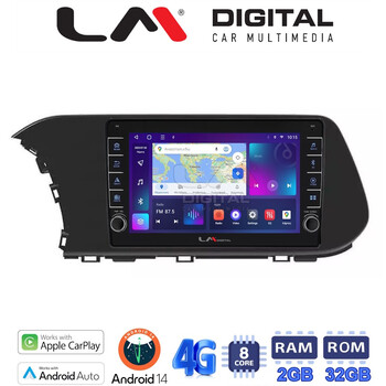 LM Digital - LM ZG8229 GPS Οθόνη OEM Multimedia Αυτοκινήτου για Hyundai i20 2021 > (CarPlay/AndroidAuto/BT/GPS/WIFI/GPRS) electriclife