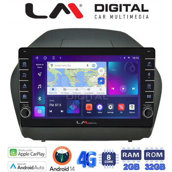 LM Digital - LM ZG8414 GPS Οθόνη OEM Multimedia Αυτοκινήτου για HYUNDAI IX35 2009>2015  (CarPlay/AndroidAuto/BT/GPS/WIFI/GPRS) electriclife