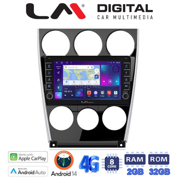 LM Digital - LM ZG8436 GPS Οθόνη OEM Multimedia Αυτοκινήτου για MAZDA 6 facelift 2005>2008  (CarPlay/AndroidAuto/BT/GPS/WIFI/GPRS) electriclife