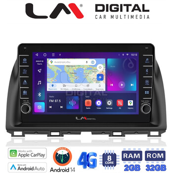 LM Digital - LM ZG8438 GPS Οθόνη OEM Multimedia Αυτοκινήτου για MAZDA CX5 2013>2017  (CarPlay/AndroidAuto/BT/GPS/WIFI/GPRS) electriclife