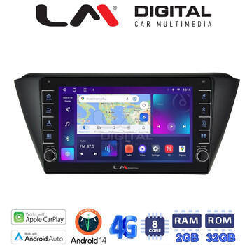 LM Digital - LM ZG8541 GPS Οθόνη OEM Multimedia Αυτοκινήτου για SKODA FABIA 2015> (CarPlay/AndroidAuto/BT/GPS/WIFI/GPRS) electriclife