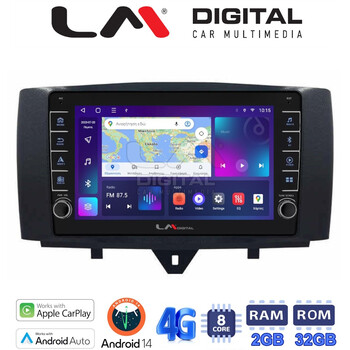 LM Digital - LM ZG8587 GPS Οθόνη OEM Multimedia Αυτοκινήτου για SMART ForTwo 2011> 2015 (CarPlay/AndroidAuto/BT/GPS/WIFI/GPRS) electriclife