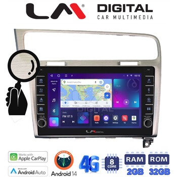 LM Digital - LM ZG8591 GPS Οθόνη OEM Multimedia Αυτοκινήτου για VW GOLF7 (CarPlay/AndroidAuto/BT/GPS/WIFI/GPRS) electriclife