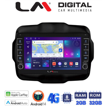 LM Digital - LM ZG8952 GPS Οθόνη OEM Multimedia Αυτοκινήτου για RENEGADE 2014> (CarPlay/AndroidAuto/BT/GPS/WIFI/GPRS) electriclife