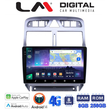 LM Digital - LM ZQ8017 GPS Οθόνη OEM Multimedia Αυτοκινήτου για PEUGEOT 307 2001 > 2008  (CarPlay/AndroidAuto/BT/GPS/WIFI/GPRS) electriclife
