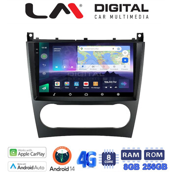 LM Digital - LM ZQ8093 GPS Οθόνη OEM Multimedia Αυτοκινήτου για MERCEDES C class (W203) – CLC  2004>2008 (CarPlay/AndroidAuto/BT/GPS/WIFI/GPRS) electriclife