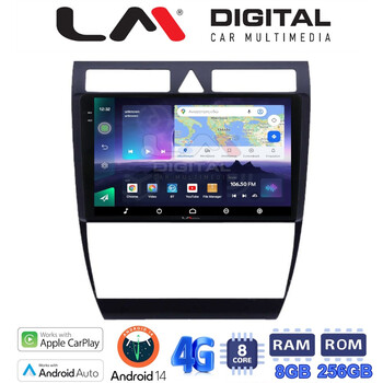 LM Digital - LM ZQ8102 GPS Οθόνη OEM Multimedia Αυτοκινήτου για Audi A6 1998 > 2004 (CarPlay/AndroidAuto/BT/GPS/WIFI/GPRS) electriclife