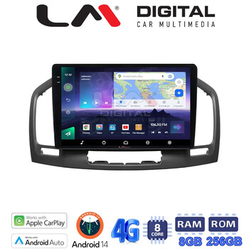 LM Digital - LM ZQ8114 GPS Οθόνη OEM Multimedia Αυτοκινήτου για OPEL INSIGNIA 2007-2013 (CarPlay/AndroidAuto/BT/GPS/WIFI/GPRS) electriclife