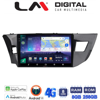LM Digital - LM ZQ8126 GPS Οθόνη OEM Multimedia Αυτοκινήτου για TOYOTA COROLLA 2013>2016 (CarPlay/AndroidAuto/BT/GPS/WIFI/GPRS) electriclife