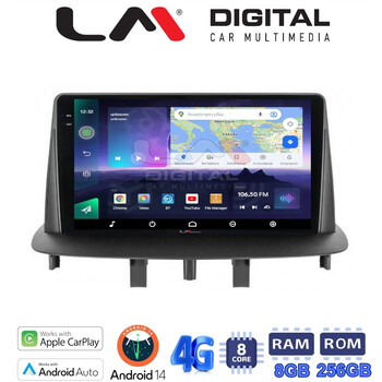 LM Digital - LM ZQ8145 GPS Οθόνη OEM Multimedia Αυτοκινήτου για RENAULT MEGANE3 (CarPlay/AndroidAuto/BT/GPS/WIFI/GPRS) electriclife