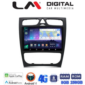 LM Digital - LM ZQ8171 GPS Οθόνη OEM Multimedia Αυτοκινήτου για MERCEDES C (W203) - CLK (W208) (CarPlay/AndroidAuto/BT/GPS/WIFI/GPRS) electriclife