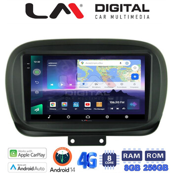 LM Digital - LM ZQ8199 GPS Οθόνη OEM Multimedia Αυτοκινήτου για FIAT 500X 2014> (CarPlay/AndroidAuto/BT/GPS/WIFI/GPRS) electriclife