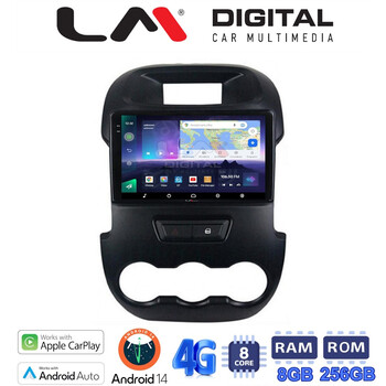 LM Digital - LM ZQ8245 GPS Οθόνη OEM Multimedia Αυτοκινήτου για FORD RANGER 2011> 2015 (CarPlay/AndroidAuto/BT/GPS/WIFI/GPRS) electriclife