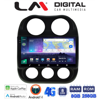 LM Digital - LM ZQ8252 GPS Οθόνη OEM Multimedia Αυτοκινήτου για JEEP COMPASS 2011>2016 (CarPlay/AndroidAuto/BT/GPS/WIFI/GPRS) electriclife