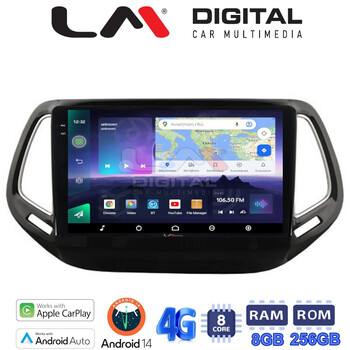 LM Digital - LM ZQ8253 GPS Οθόνη OEM Multimedia Αυτοκινήτου για JEEP COMPASS 2017> (CarPlay/AndroidAuto/BT/GPS/WIFI/GPRS) electriclife