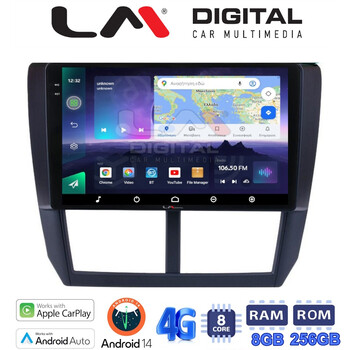 LM Digital - LM ZQ8272 GPS Οθόνη OEM Multimedia Αυτοκινήτου για SUBARU IMPREZA-FORESTER 2009>2012 (CarPlay/AndroidAuto/BT/GPS/WIFI/GPRS) electriclife