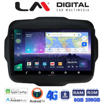LM Digital - LM ZQ8273 GPS Οθόνη OEM Multimedia Αυτοκινήτου για Jeep Gran Cherokee 2014 > (CarPlay/AndroidAuto/BT/GPS/WIFI/GPRS) electriclife
