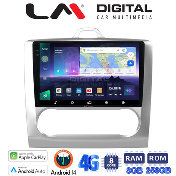 LM Digital - LM ZQ8328 GPS Οθόνη OEM Multimedia Αυτοκινήτου για FORD FOCUS 2004>2012 (CarPlay/AndroidAuto/BT/GPS/WIFI/GPRS) electriclife