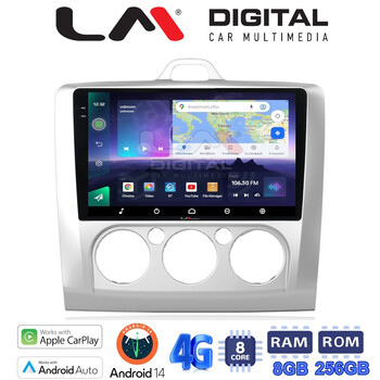 LM Digital - LM ZQ8329 GPS Οθόνη OEM Multimedia Αυτοκινήτου για FORD FOCUS 2004>2012 (CarPlay/AndroidAuto/BT/GPS/WIFI/GPRS) electriclife