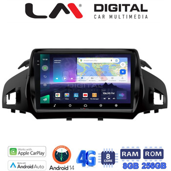 LM Digital - LM ZQ8362 GPS Οθόνη OEM Multimedia Αυτοκινήτου για FORD KUGA 2013> & C-MAX 2011> (CarPlay/AndroidAuto/BT/GPS/WIFI/GPRS) electriclife